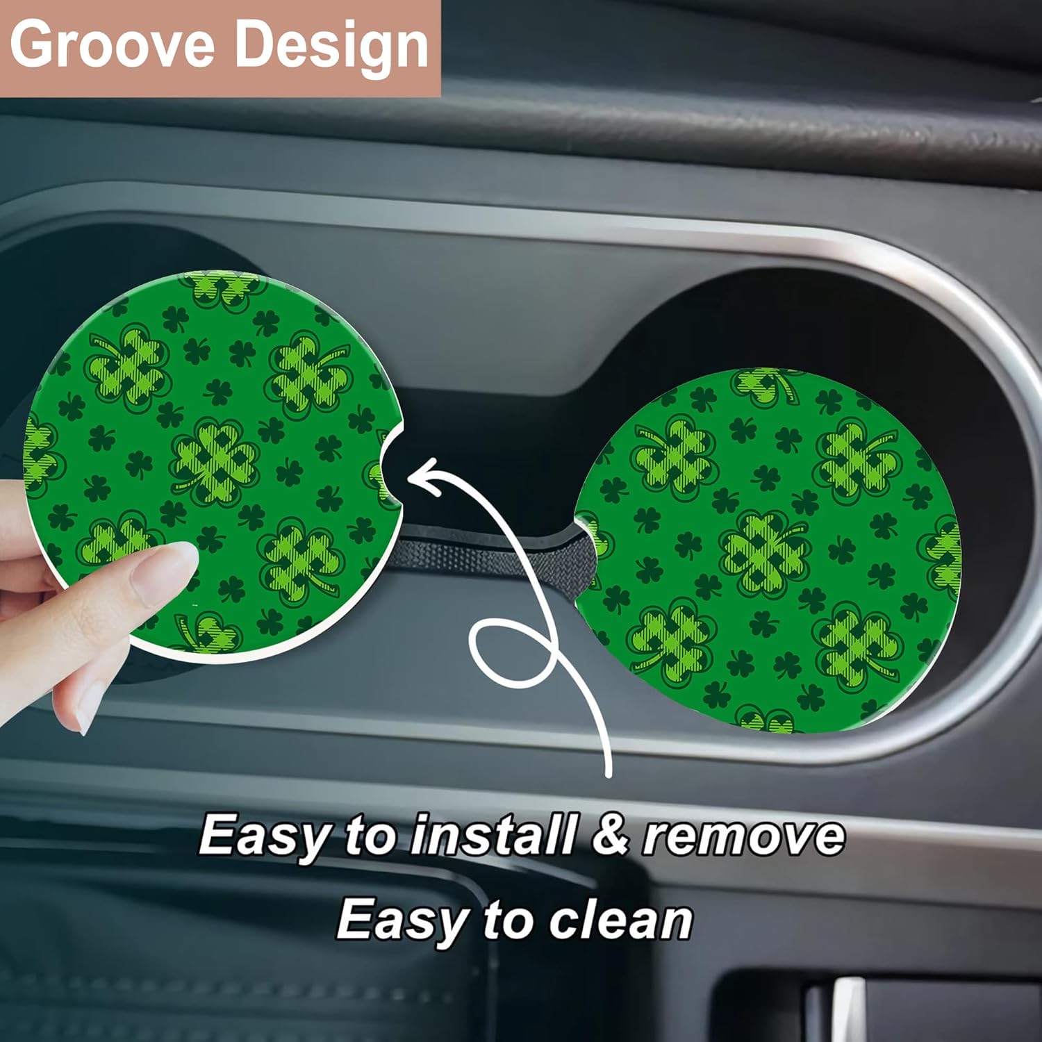 Car Accessories Cork - Sottobicchiere per auto per portabicchieri, sottobicchiere