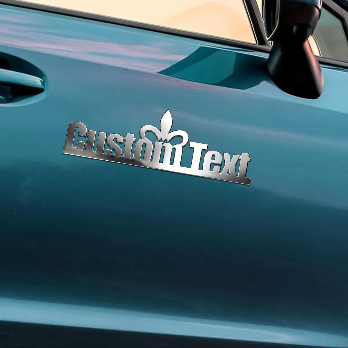 Car Accessories Sticker - Carattere classico Chic Corona in metallo