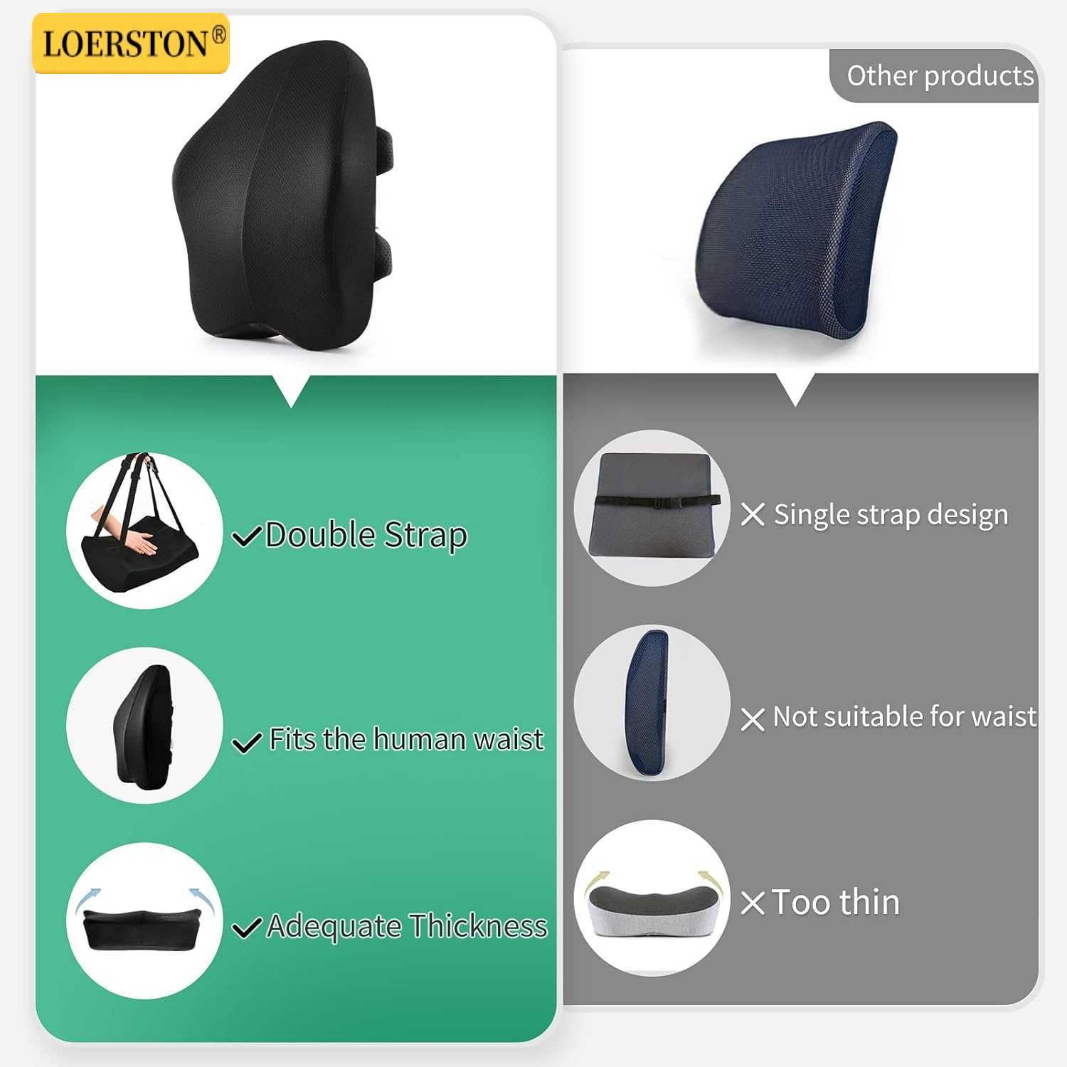Set di Cuscini in Memory Foam  - Car Seat Cushion Memory Foam recensione e prezzo